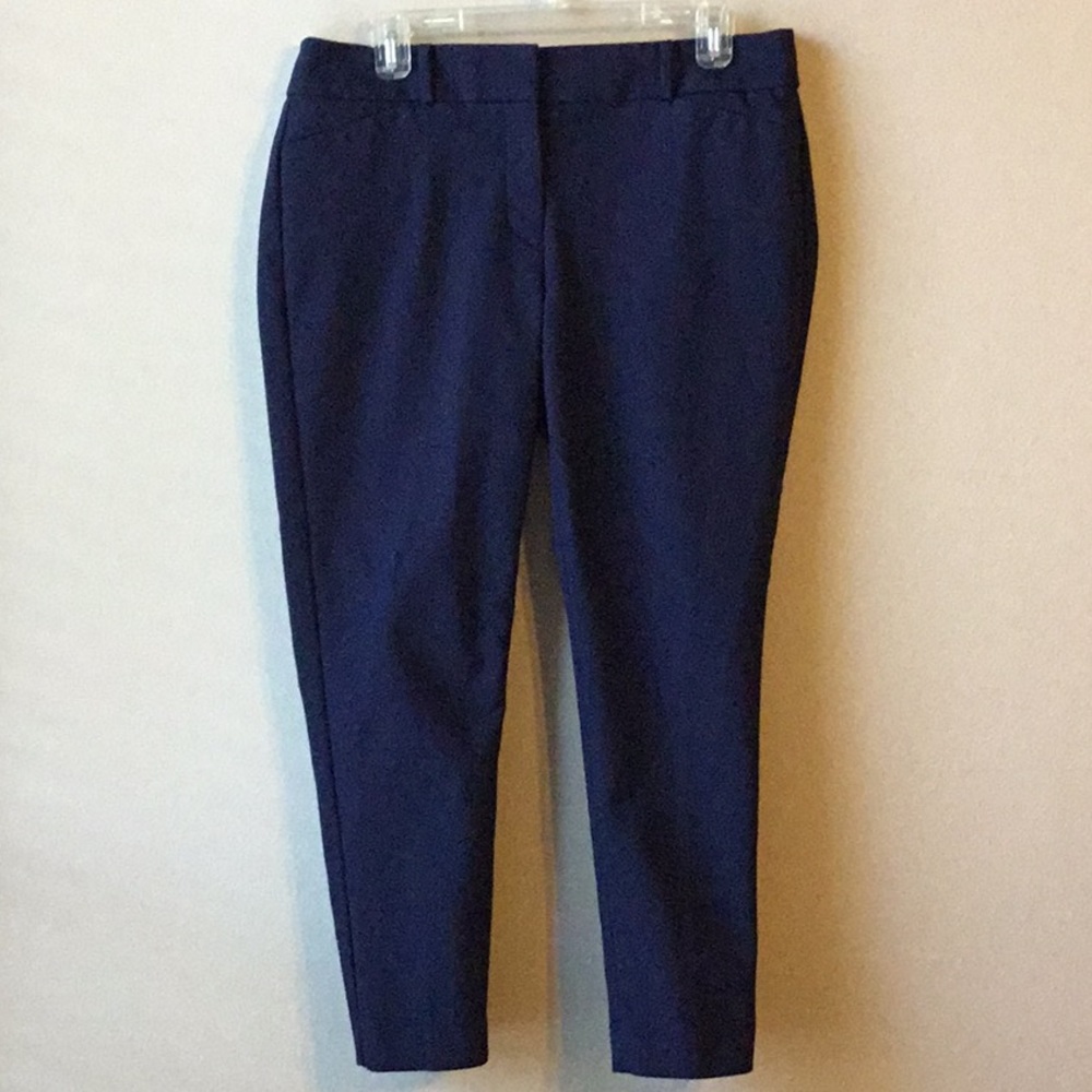 Loft Skinny Pants, Julie Fit, Navy Blue, 8